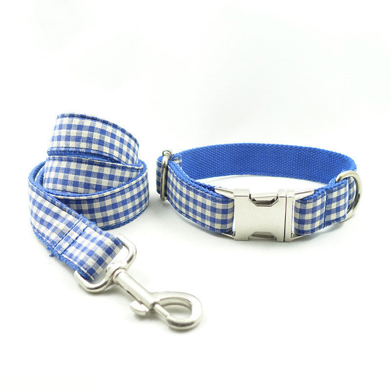 Enhance Your Walks with the Blue Checked Pet Leash